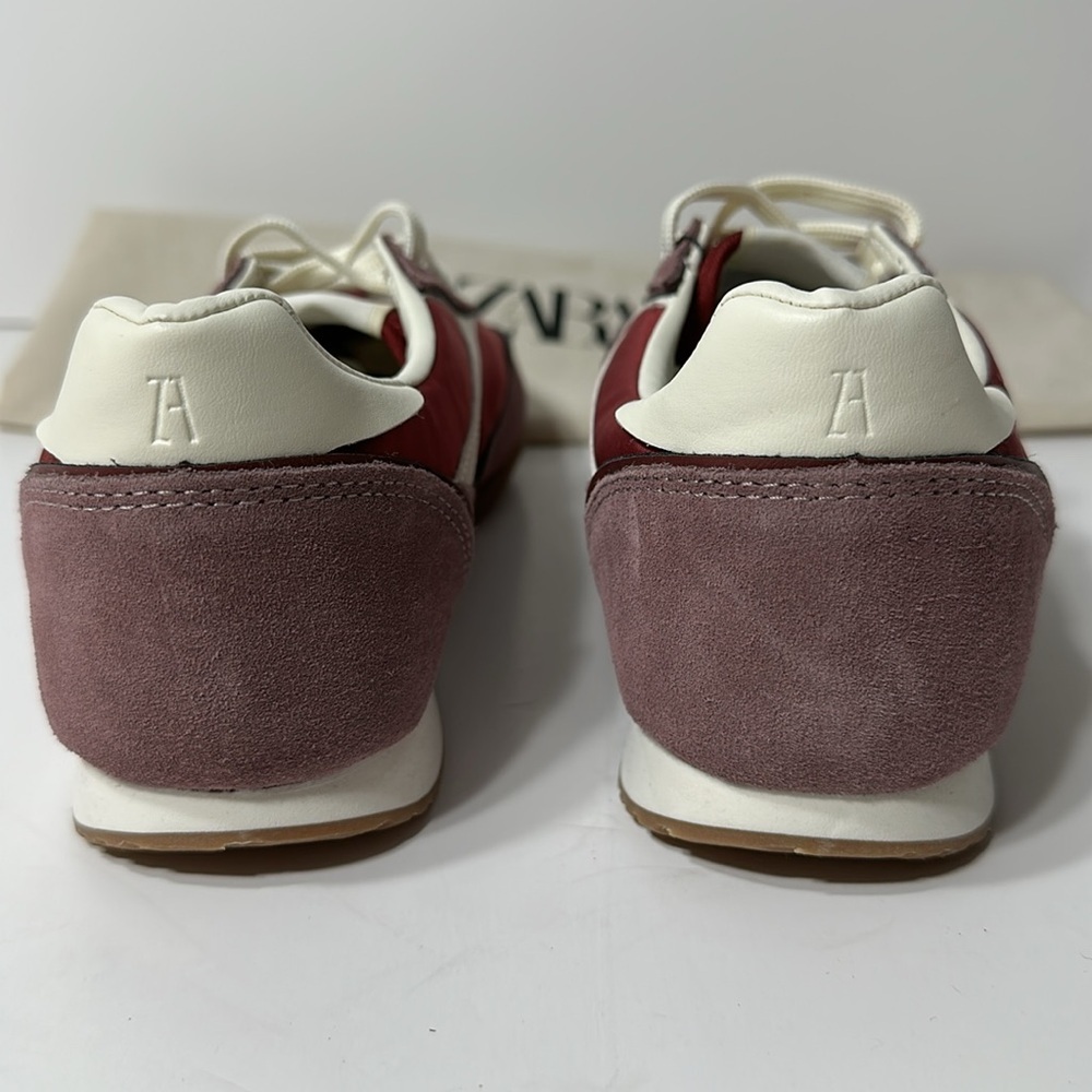 Zara Men's Maroon and Cream Sneakers - Picture 8 of 17